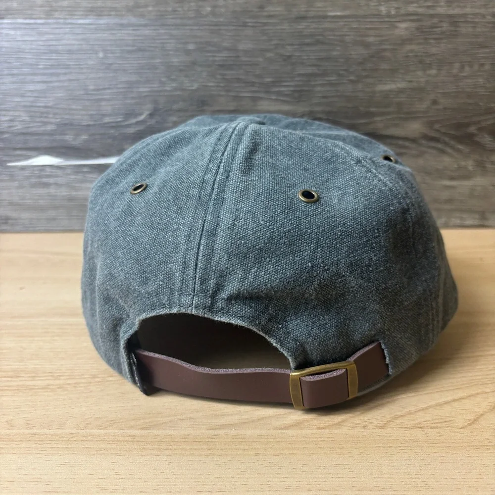Bitter Root Land Trust Hat Strap Back Gray Canvas Baseball Cap Adjustable NWT‎